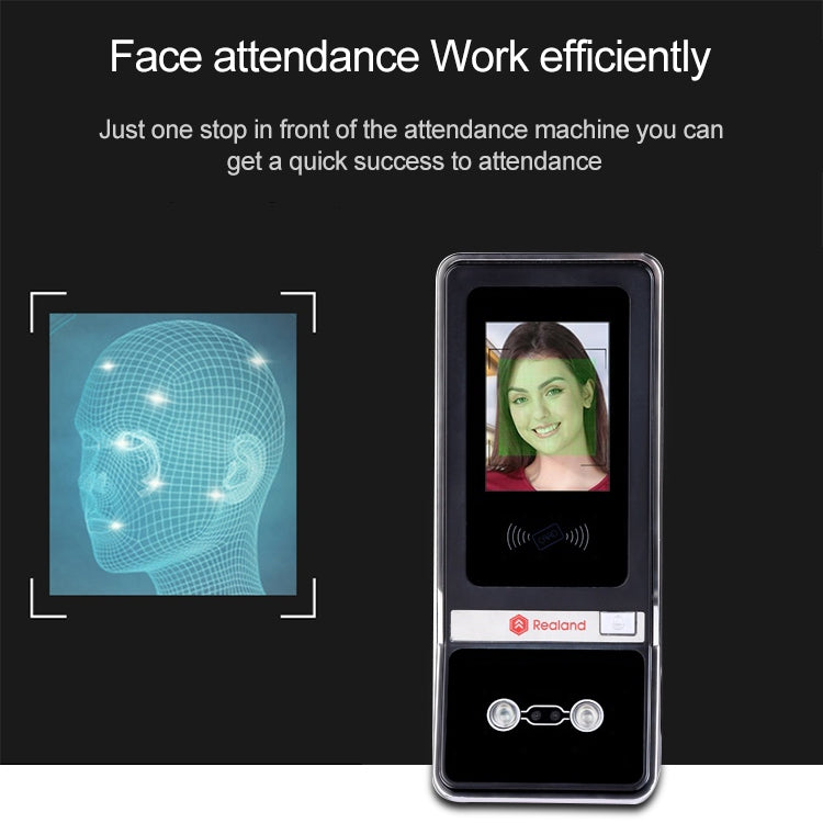 Realand M515 2.8 inch Capacitive Touch LCD Screen Face Fingerprint Time Attendance Machine Eurekaonline