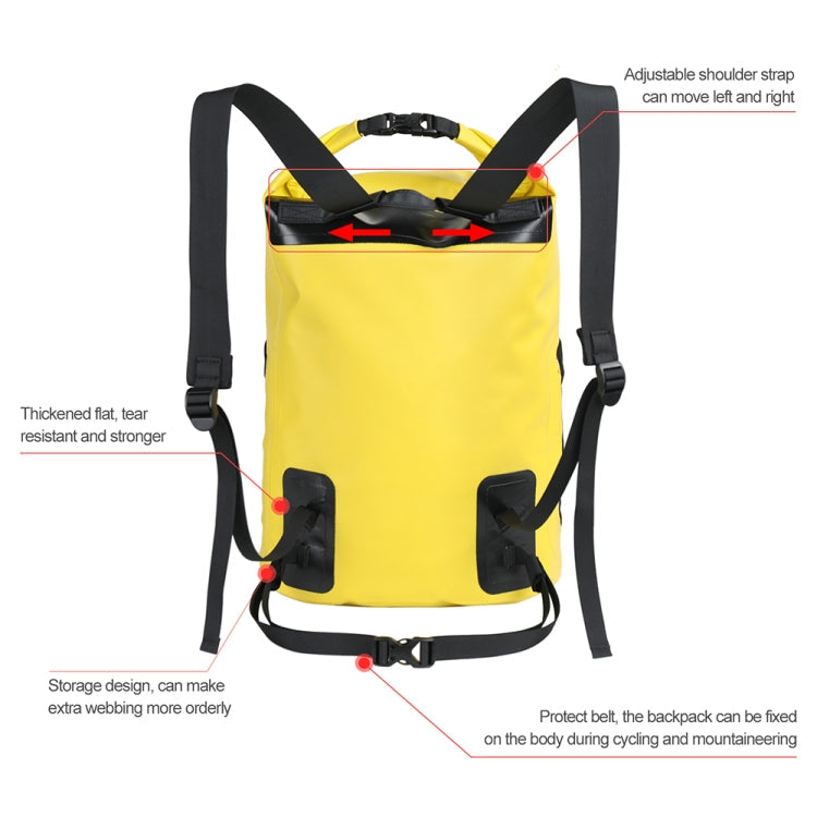Rhinowalk X20311 25L Waterproof Outdoor Riding Backpack Sports Drifting Diving Bag(Yellow) Eurekaonline