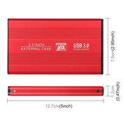 Richwell SATA R2-SATA-1TGB 1TB 2.5 inch USB3.0 Super Speed Interface Mobile Hard Disk Drive(Red) Eurekaonline