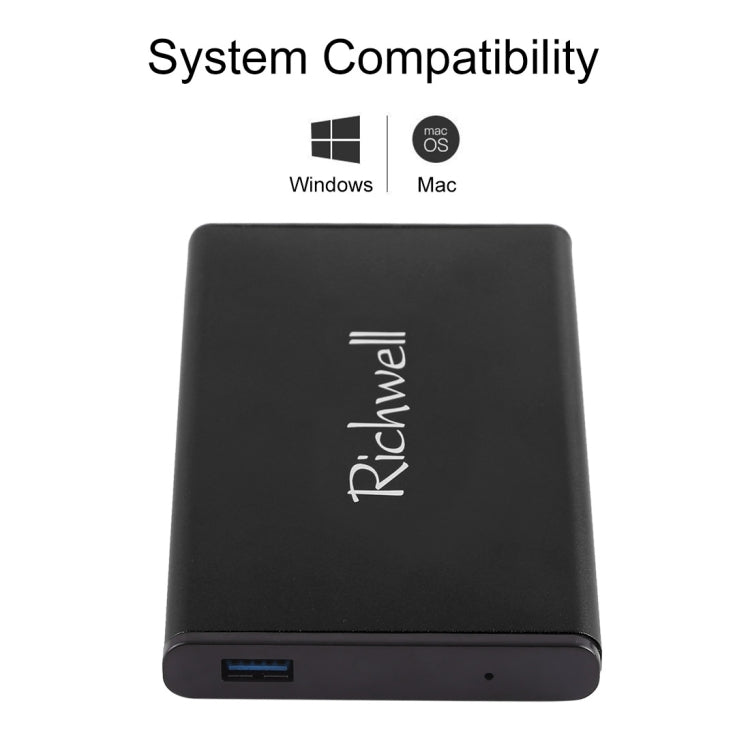 Richwell SATA R2-SATA-2TB 2TB 2.5 inch USB3.0 Super Speed Interface Mobile Hard Disk Drive(Black) Eurekaonline