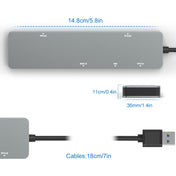 Rocketek CR308 USB3.0 Multi-function Card Reader CF / CFast / SD / MS / TF Card 5 in 1 (Silver Grey) Eurekaonline