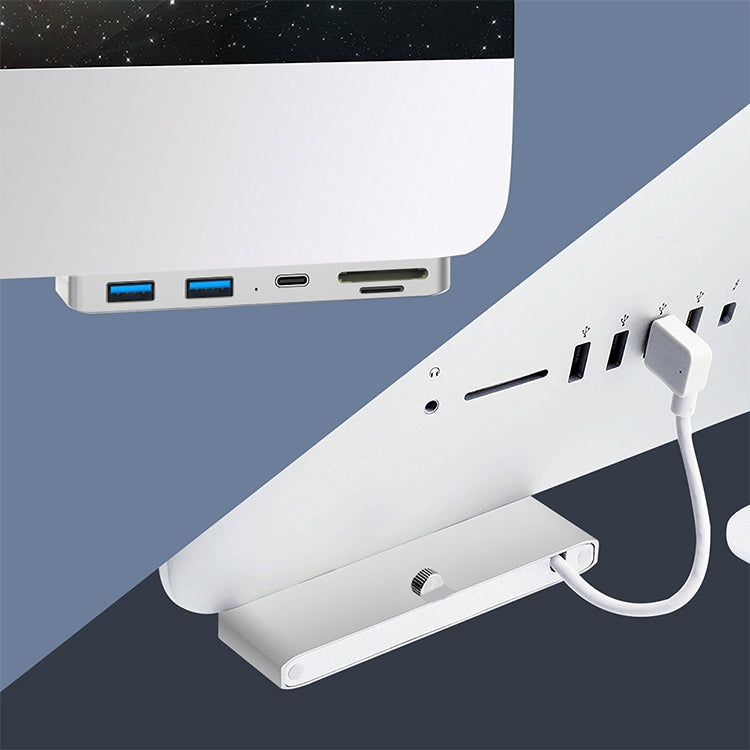 Rocketek For iMac Type-C / USB-C + Dual USB3.0 + SD / TF Multi-function HUB Expansion Dock Eurekaonline