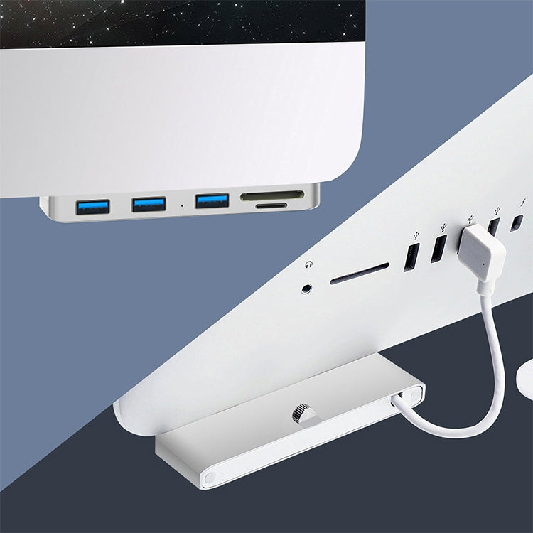 Rocketek For iMac USB3.0 x 3 + SD / TF Multi-function HUB Expansion Dock Eurekaonline