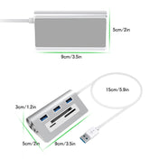 Rocketek HC423 USB3.0 x 3 + SD / TF / CF Card Reader HUB Adapter Eurekaonline