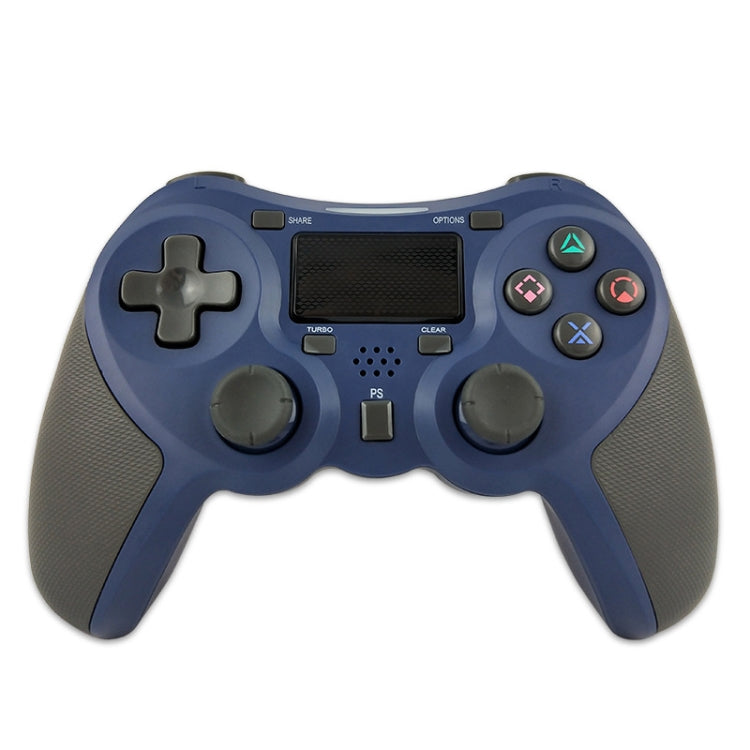 Rubberized Wireless Game Controller Bluetooth Handle for PS4 Host(Blue) Eurekaonline