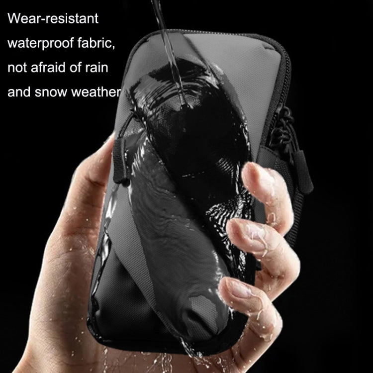 Running Mobile Phone Arm Bag Outdoor Equipment Wrist Bag(Black Gray) Eurekaonline