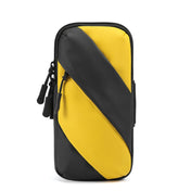 Running Mobile Phone Arm Bag Outdoor Equipment Wrist Bag(Black Yellow) Eurekaonline