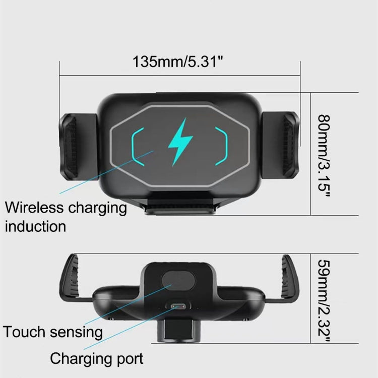 S15 15W QI Magnetic Car Wireless Charging Holder For Folding Screen Phone(Black) Eurekaonline