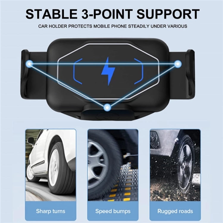 S15 15W QI Magnetic Car Wireless Charging Holder For Folding Screen Phone(Black) Eurekaonline