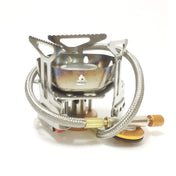 S187 Outdoor Portable Mini Stainless Steel Camping Stove Windproof Gas Stove (Silver) Eurekaonline