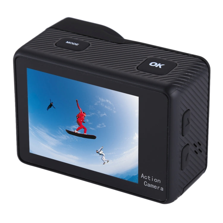 Caméra sport S300 HD 4K WiFi 12,0MP avec télécommande et boîtier étanche de  30 m, écran tactile LTPS 2,0 pouces + écran avant 0,66 pouce, Generalplus  4248, objectif grand angle 170 degrés A (noir)