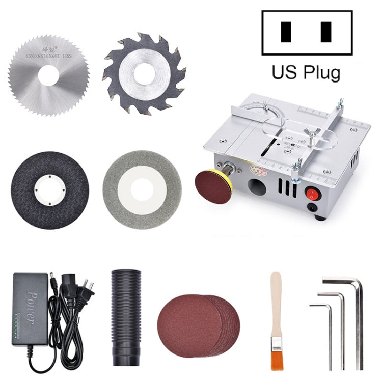 S6  96W Multifunctional Model Desktop Mini Table Saw Cutter,Spec: High-end Version(US Plug) Eurekaonline