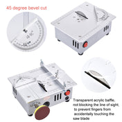 S6  96W Multifunctional Model Desktop Mini Table Saw Cutter,Spec: High-end Version(US Plug) Eurekaonline