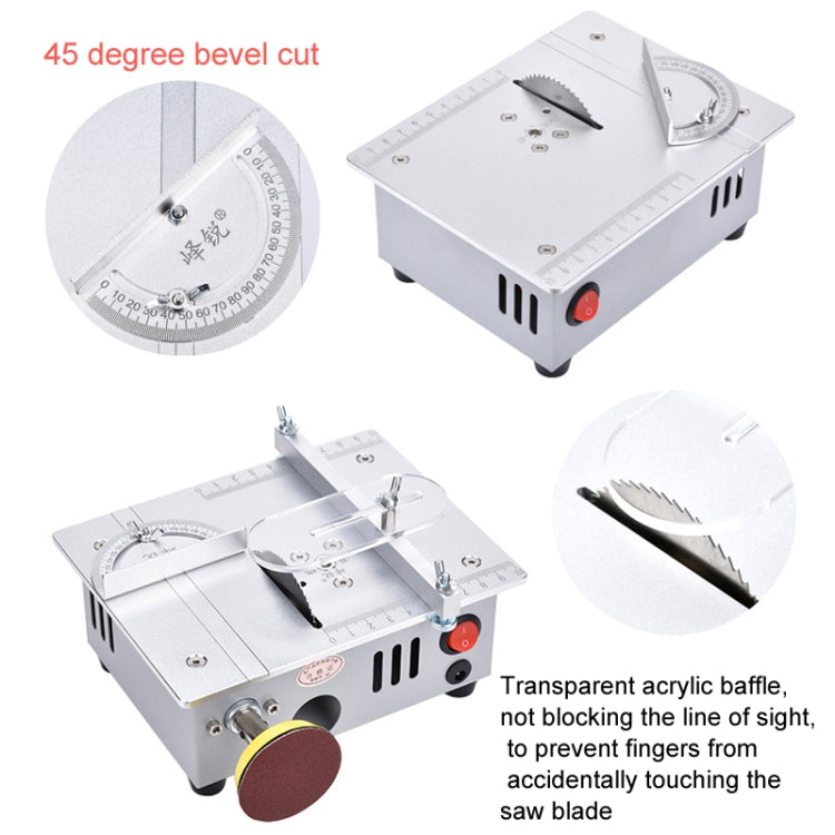 S6  96W Multifunctional Model Desktop Mini Table Saw Cutter,Spec: High-end Version(US Plug) Eurekaonline