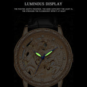 SANDA 7011 Leather Strap Luminous Waterproof Mechanical Watch(Black) Eurekaonline