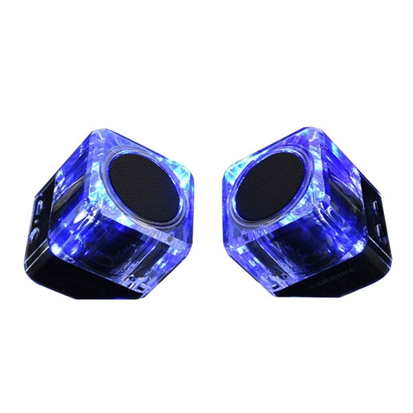 SARDiNE B5 TWS Crystal Case Bluetooth Speaker with Mic & LED Light(Black) Eurekaonline