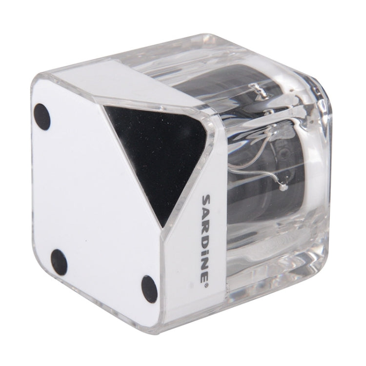 SARDiNE B5 TWS Crystal Case Bluetooth Speaker with Mic & LED Light(White) Eurekaonline