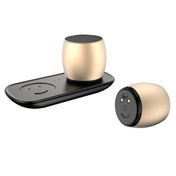 SARDiNE F1 Aluminium Alloy Stereo Wireless Bluetooth Speaker with Charging Dock, Support Hands-free(Gold) Eurekaonline