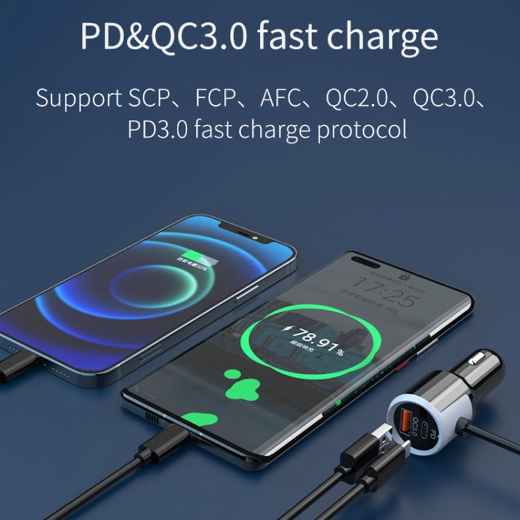 SC03 76W Output PD / QC3.0 Fast Charge Extended Car Charger Eurekaonline