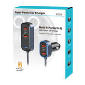 SC05 65.5W 6 in 1 PD / QC3.0 Fast Charge Extended Car Charger Eurekaonline