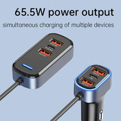 SC05 65.5W 6 in 1 PD / QC3.0 Fast Charge Extended Car Charger Eurekaonline