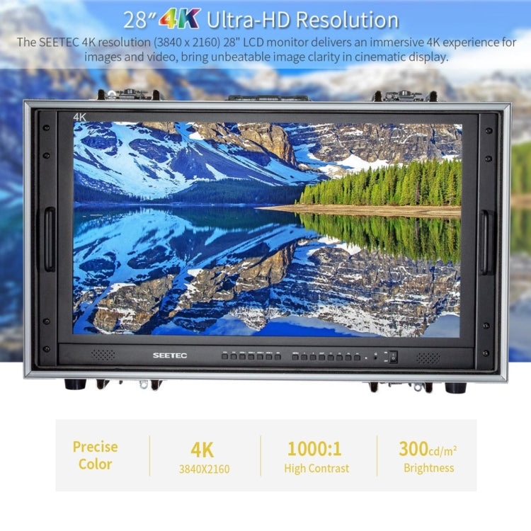 SEETEC 4K280-9HSD-CO 3840x2160 28 inch HDMI 4K HD Director Box Camera Field Monitor, Support Four Screen Split Eurekaonline