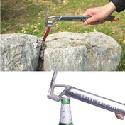 SHINE A260 TRIP Outdoor Climbing Hammer Aluminum Camping Tent Canopy Nail Hammer Multifunctional Survival Hammer(Silver) Eurekaonline