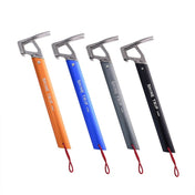 SHINE A260 TRIP Outdoor Climbing Hammer Aluminum Camping Tent Canopy Nail Hammer Multifunctional Survival Hammer(Silver) Eurekaonline