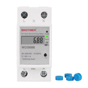 SINOTIMER WDS688 Smart WiFi Single-Phase Power Meter Mobile APP Home Rail Meter 5-60A 230V Eurekaonline
