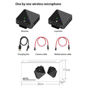 SK750 Type-C Charging One for One Wireless Lavalier Mini Microphone(Black) Eurekaonline