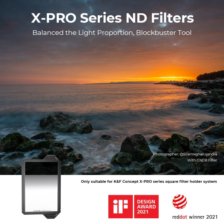 SKU.1810 K&F X-PRO GND8 Square Filter 28 Layer Coatings Soft Graduated Neutral Density Filter for Camera Lens Eurekaonline
