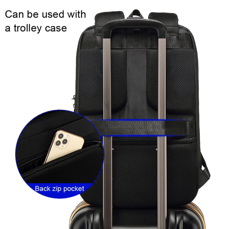 SKV B20430 Men Large Capacity Commute Computer Bag Business Casual Backpack(Black) Eurekaonline