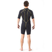SLINX 1103 3mm Neoprene Super Elastic Wear-resistant Warm Y-splicing Wet Short-sleeved One-piece Wetsuit for Men Eurekaonline