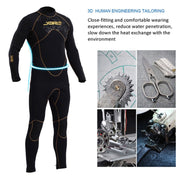 SLINX 1106 5mm Neoprene + Towel Lining Super Elastic Wear-resistant Warm Semi-dry Full Body One-piece Wetsuit for Men, Size: S Eurekaonline