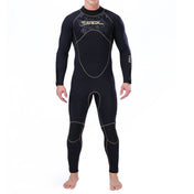 SLINX 1106 5mm Neoprene + Towel Lining Super Elastic Wear-resistant Warm Semi-dry Full Body One-piece Wetsuit for Men, Size: S Eurekaonline
