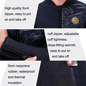 SLINX 1109 Padded Thermal Split Dive Jacket Surf Wetsuit, Size: XL(Black) Eurekaonline