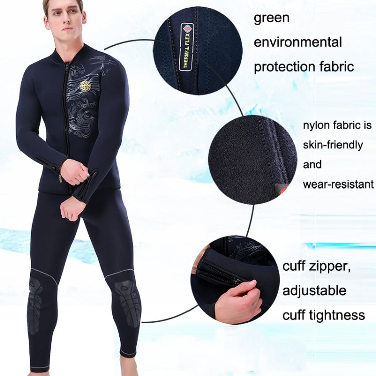 SLINX 1109 Padded Thermal Split Dive Jacket Surf Wetsuit, Size: XL(Black) Eurekaonline