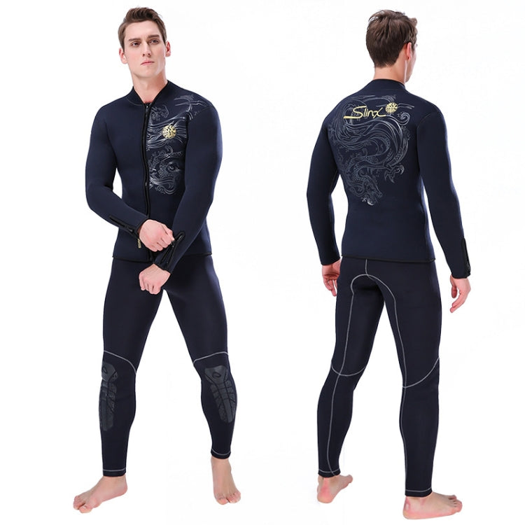 SLINX 1109 Padded Thermal Split Dive Jacket Surf Wetsuit, Size: XXL(Black) Eurekaonline