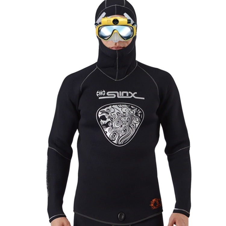 SLINX 1301 2 in 1 5mm Neoprene Super Elastic Wear-resistant Warm Long-sleeved Split Wetsuit Set for Men, with Hood, Size: S Eurekaonline