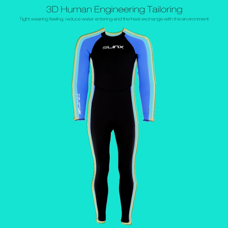 SLINX 1707 Lycra Quick-drying Long-sleeved Sunscreen Full Body Diving Wetsuit for Men, Size: M Eurekaonline