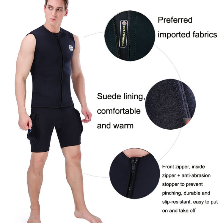 SLINX Full Fleece Inner Diving Thermal Vest, Size: XL(Black) Eurekaonline