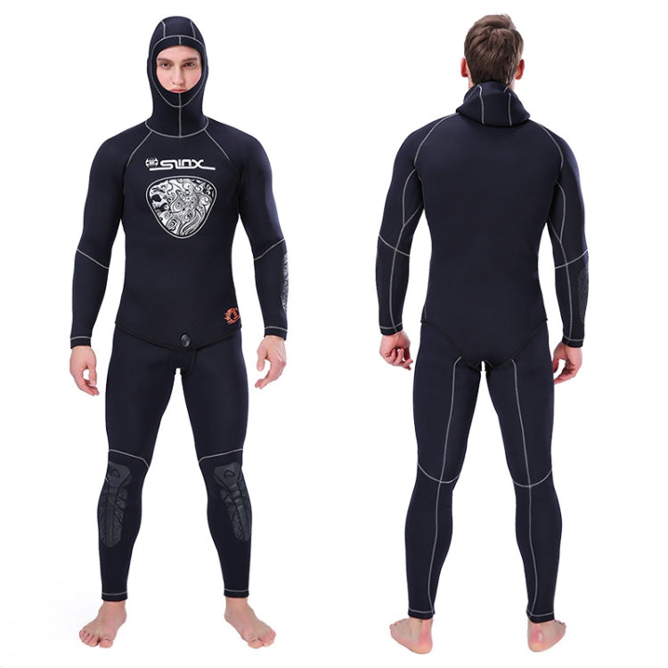 SLINX Thickened Long-sleeved Split Wetsuit With Headgear, Size: M(Pants) Eurekaonline