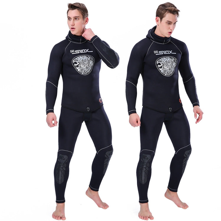 SLINX Thickened Long-sleeved Split Wetsuit With Headgear, Size: XL(Pants) Eurekaonline