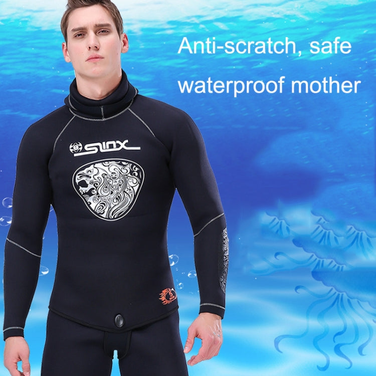 SLINX Thickened Long-sleeved Split Wetsuit With Headgear, Size: XL(Pants) Eurekaonline