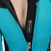 SLINX Women Slim Sun Protection Warm Wetsuit Long -Sleeved Full Body Snorkeling Supreme Surfing, Size: XS(Lake Green) Eurekaonline