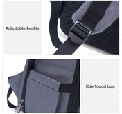 SLR Camera Bag Anti-theft Waterproof Large Capacity Shoulder Outdoor Photography Bag Fashion Camera Backpack(Black) Eurekaonline