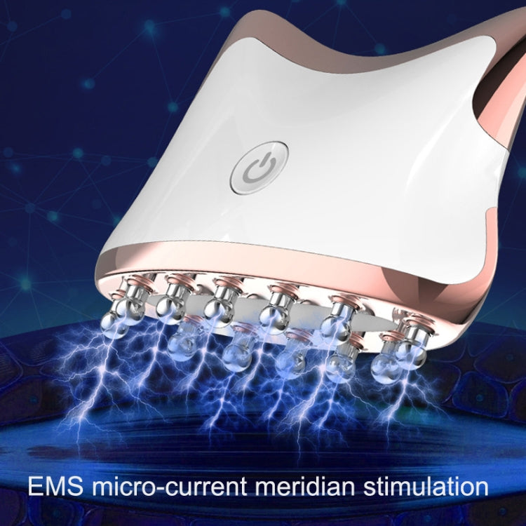 SM-2102 EMS Color Light Meridian Dredging Scraping Massager(White Gold) Eurekaonline