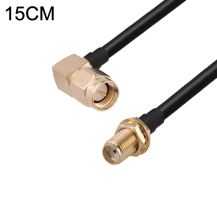 SMA Male Elbow to SMA Female RG174 RF Coaxial Adapter Cable, Length: 15cm Eurekaonline
