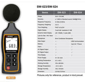 SNDWAY Handheld High Precision Noise Decibel Meter, Model:SW523 Eurekaonline