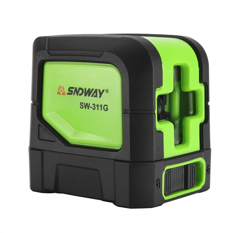 SNDWAY SW-311G Laser Level Covering Walls and Floors 2 Line Green Beam IP54 Water / Dust proof(Green) Eurekaonline